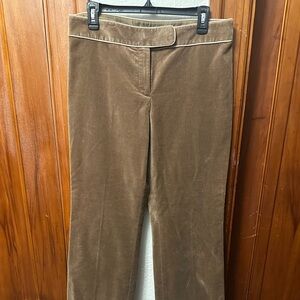 Ann Taylor Taupe Velvet Trousers